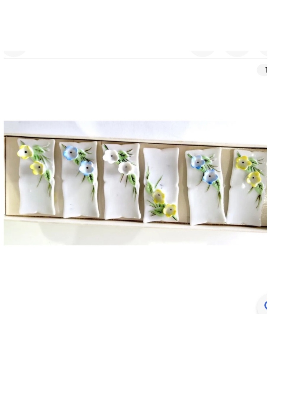 LA FLEUR JAPAN porcelain place cards 12 pcs